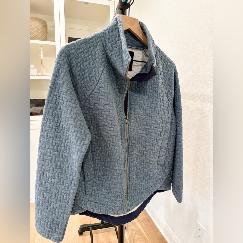 NIC+ZOE Textured Blue Athleisure Jacket